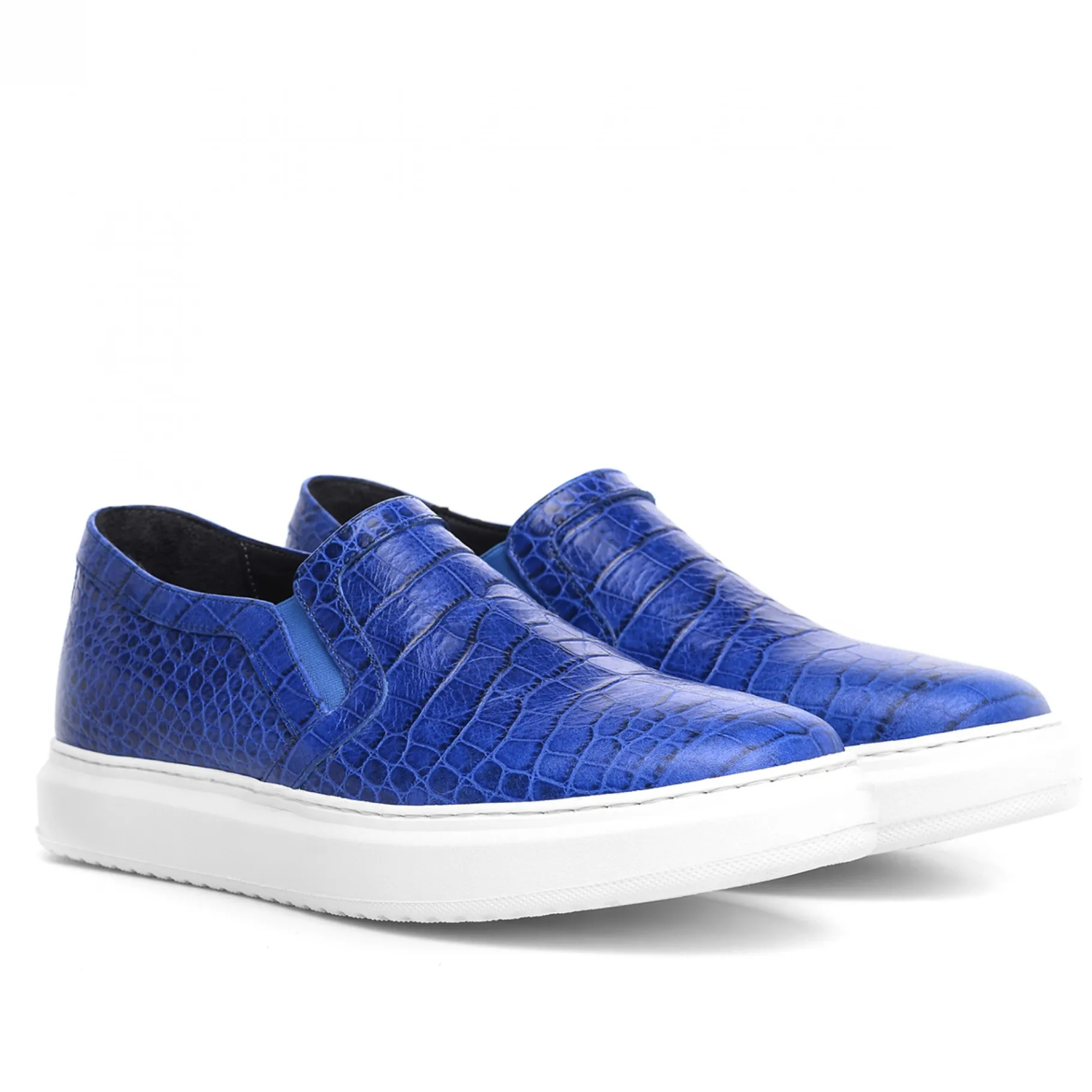 hamptons__slipon_con_rial_4.webp Uomo GUIDOMAGGI Slip-on>Hamptons - Slip-On con rialzo interno in Pelle Pieno Fiore Coccodrillo da 6 a 8 cm più alto