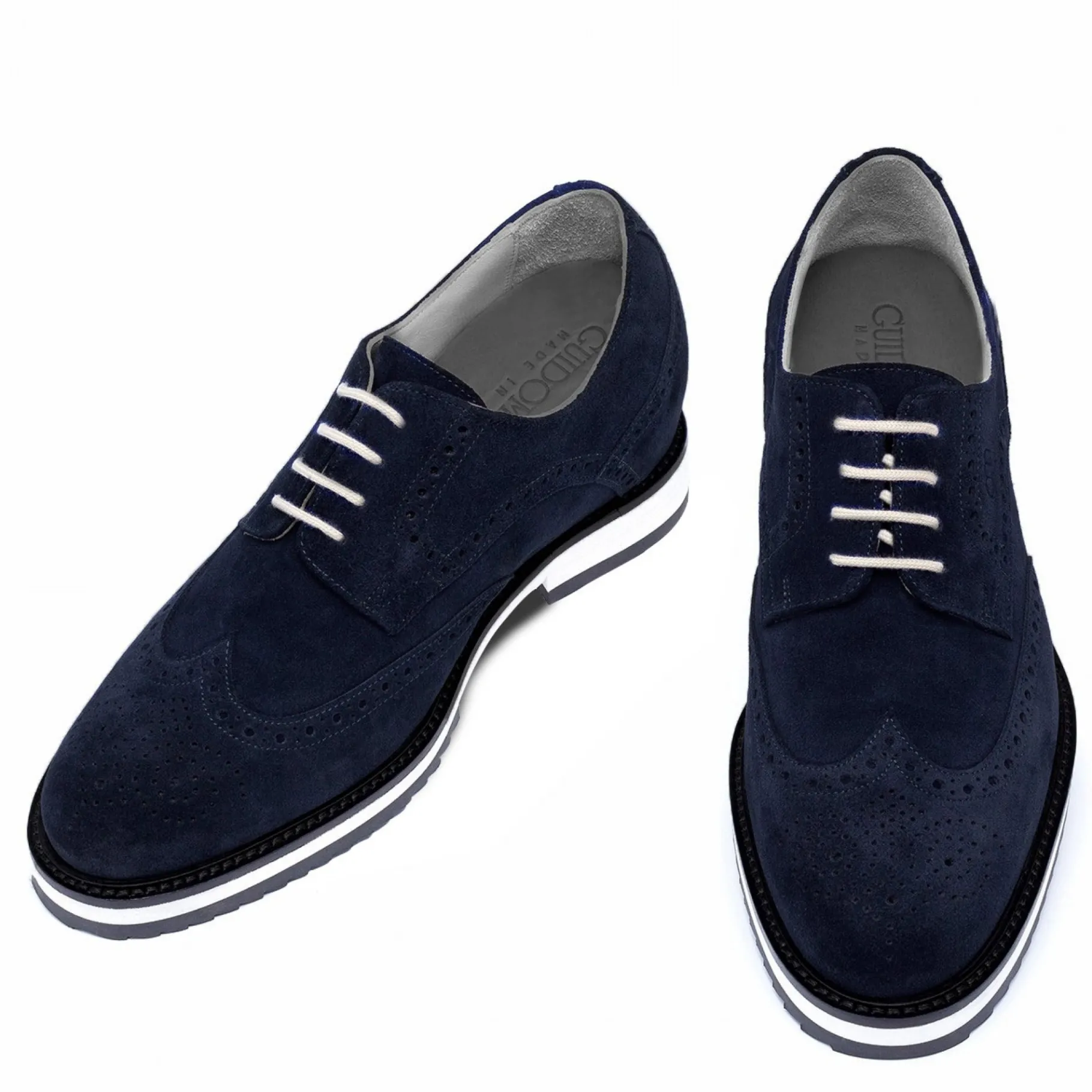 iceland__classiche_scarpe_0.webp Uomo GUIDOMAGGI Stringate>Iceland - Classiche scarpe con rialzo interno uomo in Pelle Scamosciato da 6 a 8 cm più alto