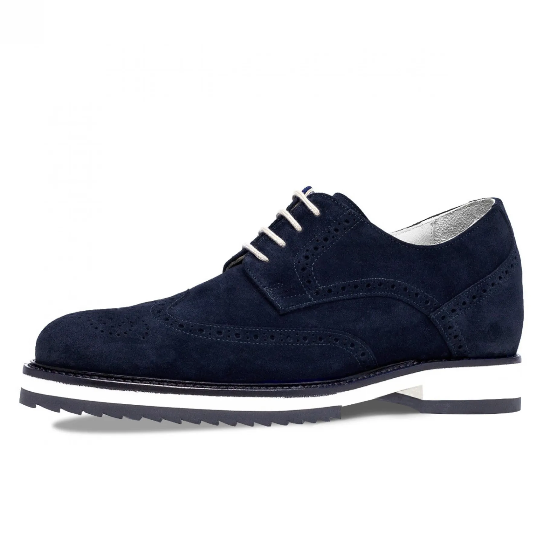 iceland__classiche_scarpe_2.webp Uomo GUIDOMAGGI Stringate>Iceland - Classiche scarpe con rialzo interno uomo in Pelle Scamosciato da 6 a 8 cm più alto