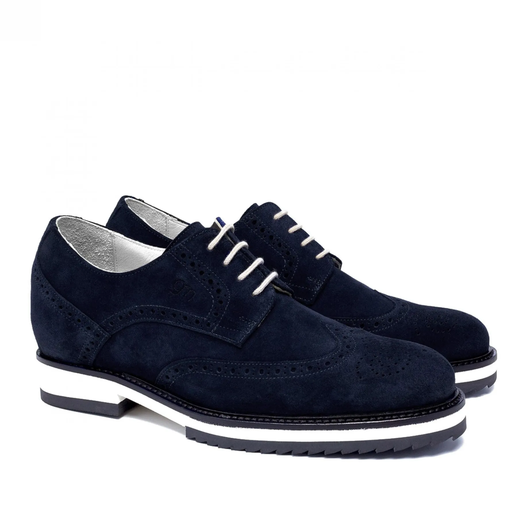 iceland__classiche_scarpe_4.webp Uomo GUIDOMAGGI Stringate>Iceland - Classiche scarpe con rialzo interno uomo in Pelle Scamosciato da 6 a 8 cm più alto