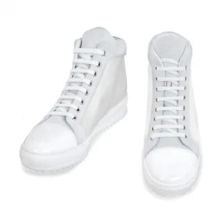 Uomo GUIDOMAGGI Sneakers>Indian Wells - sneakers con rialzo in Mix Pelle/Tessuto Da 6 a 8 cm più alto
