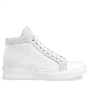 Uomo GUIDOMAGGI Sneakers>Indian Wells - sneakers con rialzo in Mix Pelle/Tessuto Da 6 a 8 cm più alto