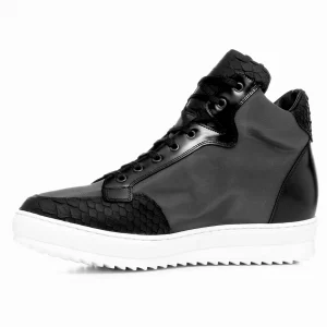 Uomo GUIDOMAGGI Scarpe In Pelle Esotica | Sneakers>Indonesia - Sneakers Esotiche casual con rialzo interno in Mix Pelle da 6 a 10 cm più alto