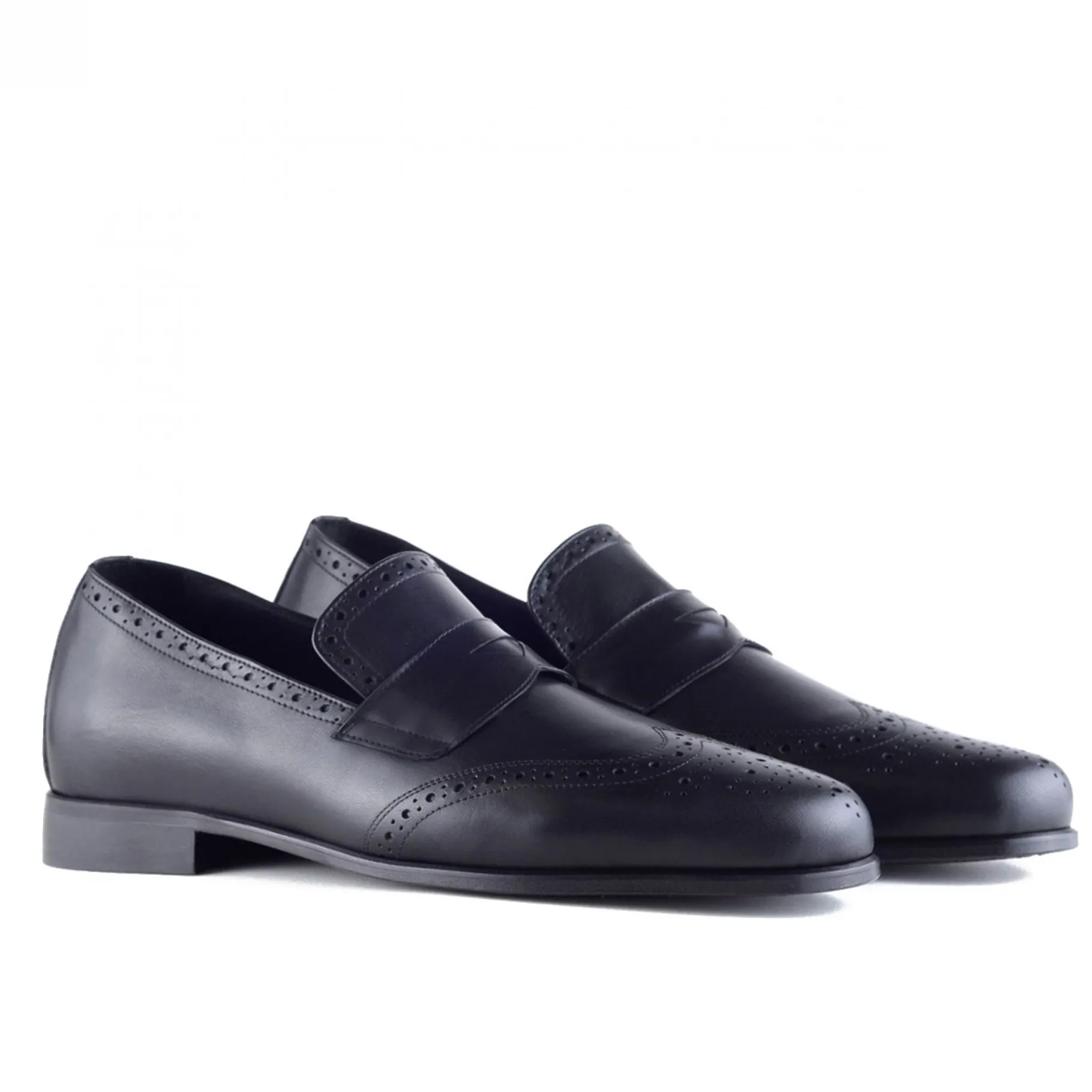 iowa__mocassini_scarpe_ri_4.webp Uomo GUIDOMAGGI Penny Loafers>Iowa - Mocassini scarpe rialzanti in Pelle Pieno Fiore da 6 a 8 cm più alto