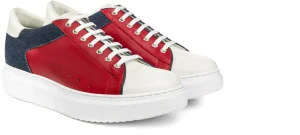 Uomo GUIDOMAGGI Sneakers>Karpathos - sneakers con rialzo in Mix Pelle/Tessuto da 6 a 8 cm più alto