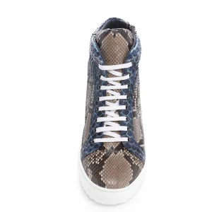 Uomo GUIDOMAGGI Scarpe In Pelle Esotica>Key West - Sneakers Esotiche casual con rialzo interno in Pelle di Pitone da 6 a 8 cm più alto