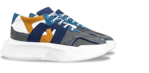 Uomo GUIDOMAGGI Sneakers>Kobe - chunky sneakers in Mix Pelle/Tessuto Da 6 a 10 cm più alto