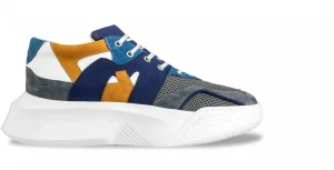 Uomo GUIDOMAGGI Sneakers>Kobe - chunky sneakers in Mix Pelle/Tessuto Da 6 a 10 cm più alto