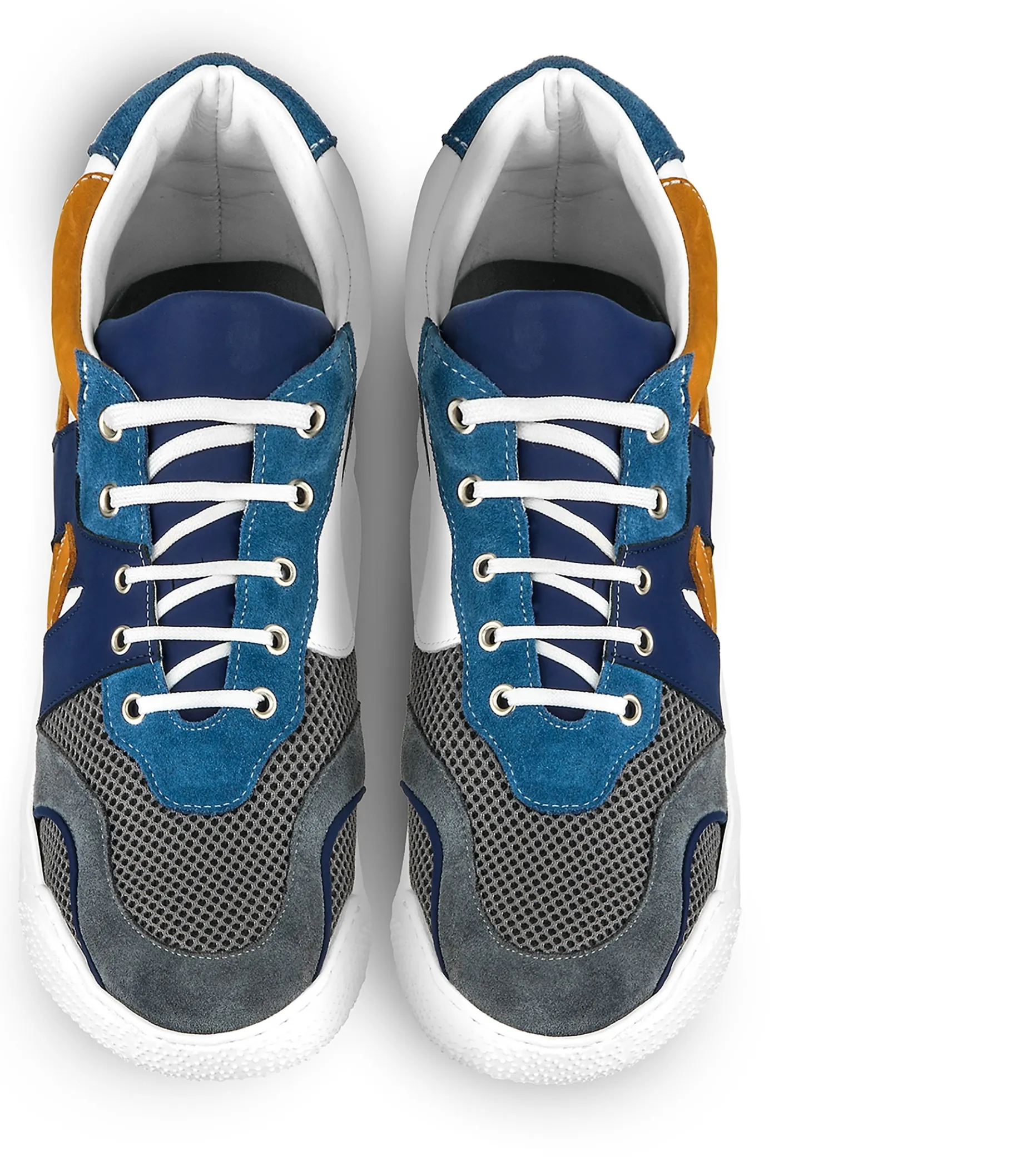 kobe__chunky_sneakers_in__3.webp Uomo GUIDOMAGGI Sneakers>Kobe - chunky sneakers in Mix Pelle/Tessuto Da 6 a 10 cm più alto