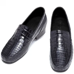Uomo GUIDOMAGGI Scarpe In Pelle Esotica | Cucitura Goodyear>Kuwait - Mocassini Esotiche che alzano la statura in Pelle Coccodrillo Esotico Fino a 6.5 cm più alto