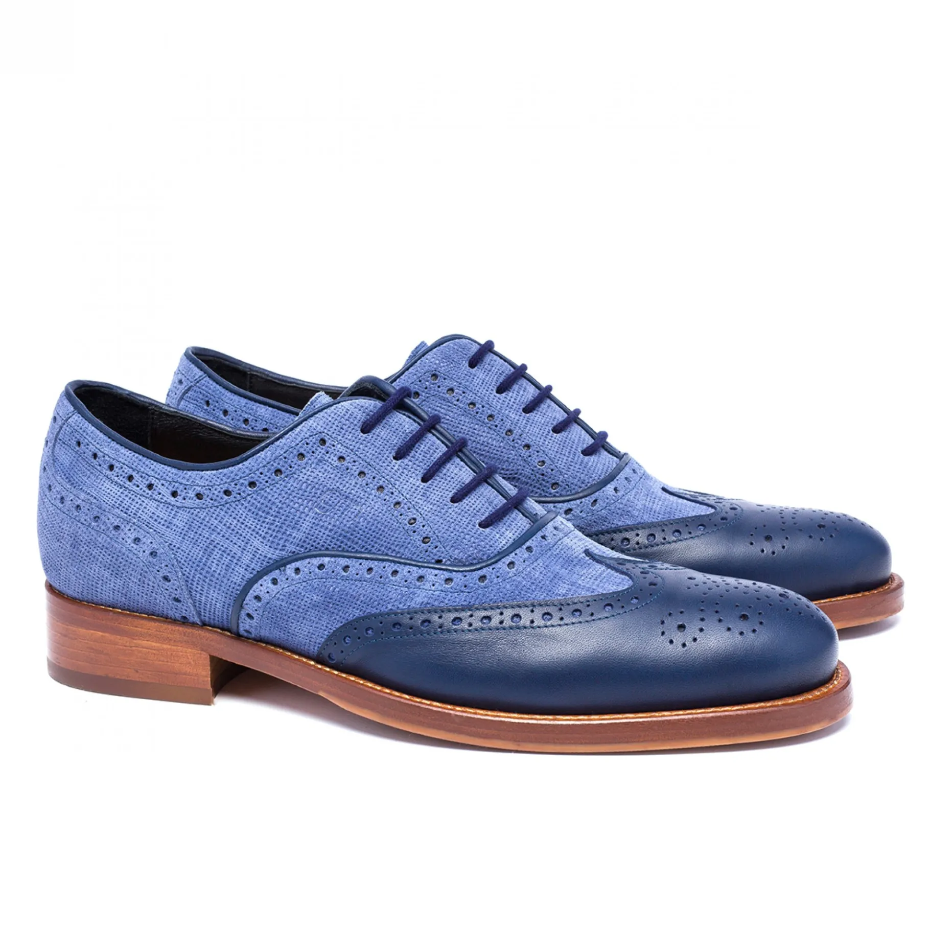 leicester__classiche_scar_4.webp Uomo GUIDOMAGGI Stringate>Leicester - Classiche scarpe rialzate in Mix Pelle/Tessuto da 6 a 8 cm più alto