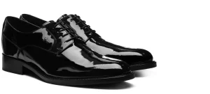 Uomo GUIDOMAGGI Cerimonia | Stringate>Leuca - Classiche scarpe con rialzo da cerimonia in Pelle Vernice da 6 a 8 cm più alto