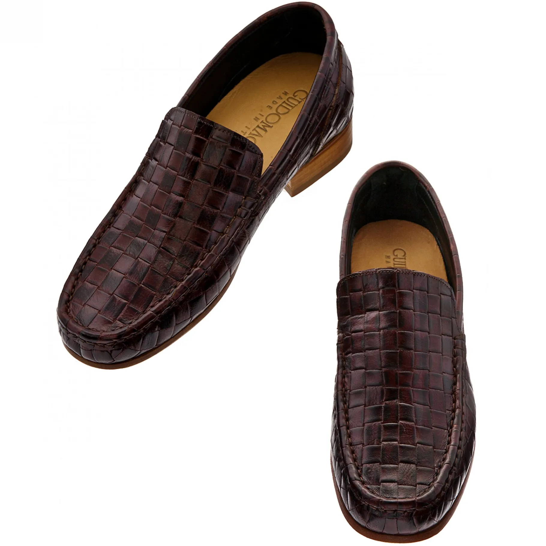 manama__mocassini_rialzan_0.webp Uomo GUIDOMAGGI Classici>Manama - Mocassini rialzanti da uomo in Pelle con Motivo Intrecciato Fino a 6.5 cm più alto