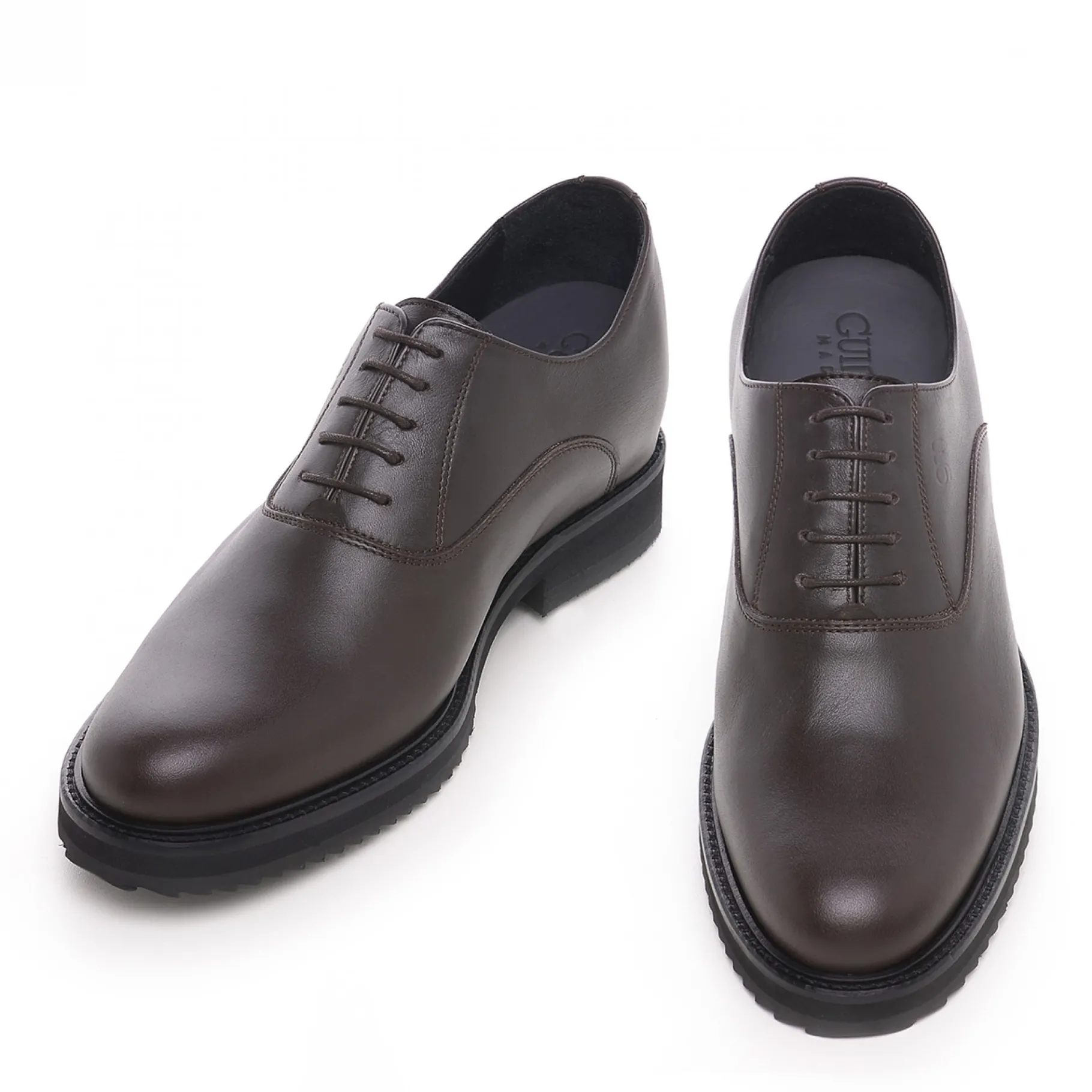 mantova__classiche_scarpe_0.webp Uomo GUIDOMAGGI Stringate>Mantova - Classiche scarpe uomo con rialzo in Pelle Pieno Fiore da 6 a 8 cm più alto