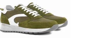 Uomo GUIDOMAGGI Sneakers>Massachusetts - Sneakers con rialzo in Mix Pelle/Tessuto da 6 a 8 cm più alto