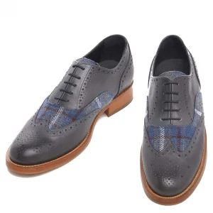 Uomo GUIDOMAGGI Stringate>Merano - Classiche scarpe uomo con rialzo in Mix Pelle/Tessuto da 6 a 8 cm più alto