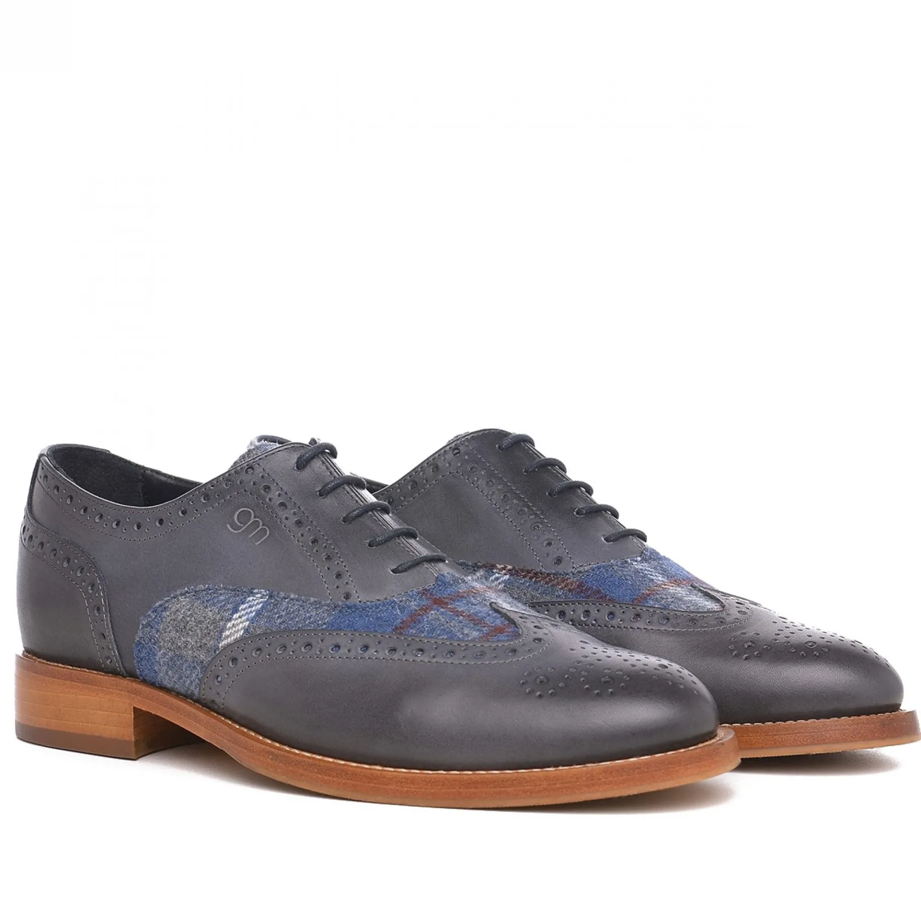 merano__classiche_scarpe__4.webp Uomo GUIDOMAGGI Stringate>Merano - Classiche scarpe uomo con rialzo in Mix Pelle/Tessuto da 6 a 8 cm più alto