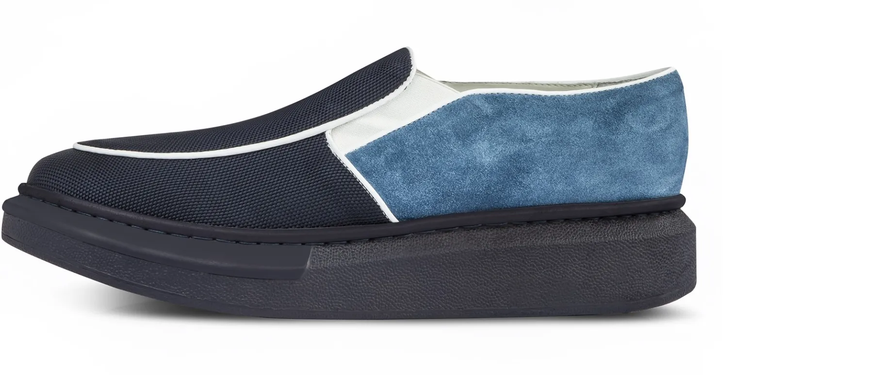 molokai__scarpe_con_rialz_2.webp Uomo GUIDOMAGGI Slip-on>Molokai - scarpe con rialzo in Mix Pelle/Tessuto fino a 6 cm più alto