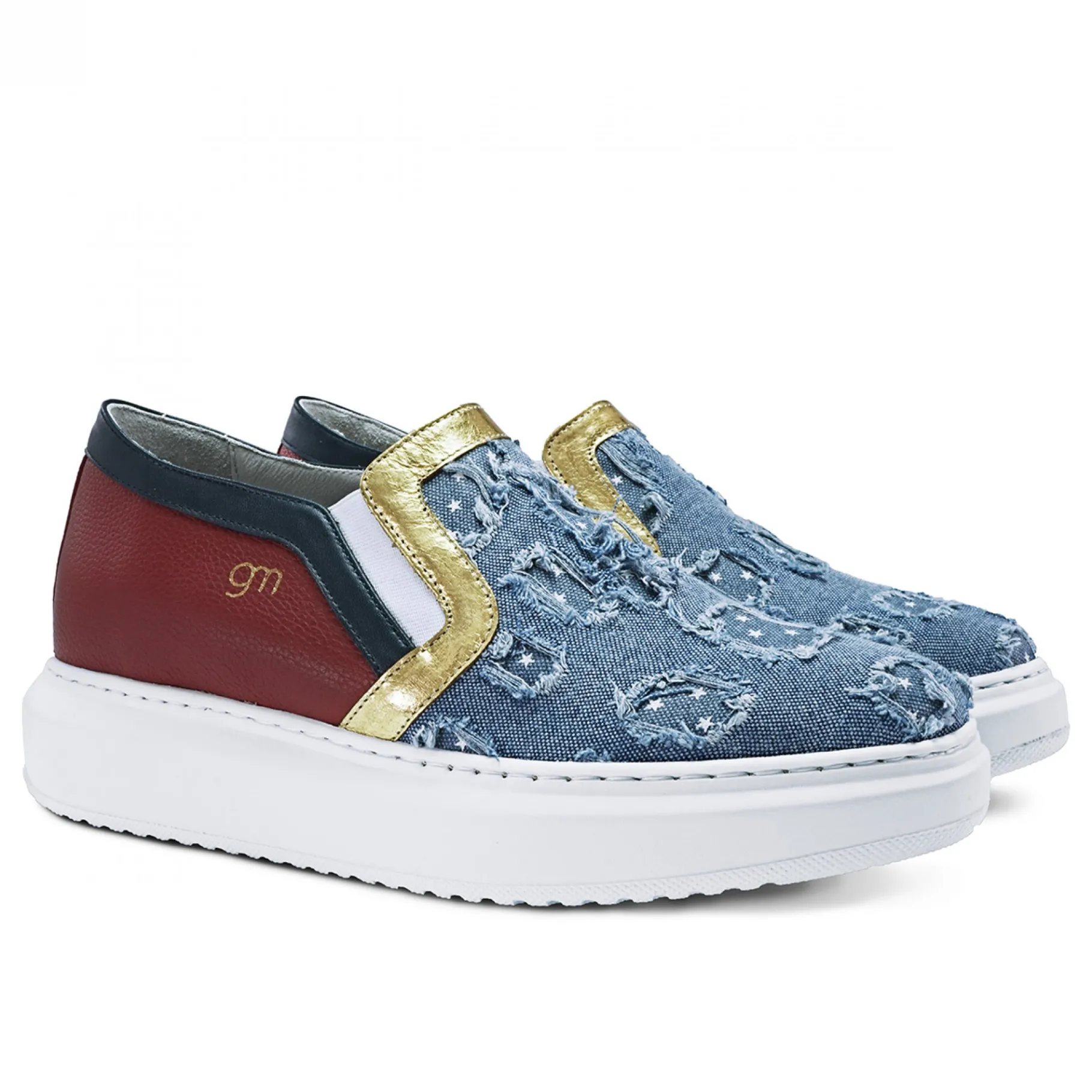 mundial__sneakers_con_ria_4.webp Uomo GUIDOMAGGI Slip-on>Mundial - sneakers con rialzo in Mix Pelle/Tessuto fino a 6.5 cm più alto