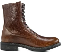 Uomo GUIDOMAGGI Anfibi>New man - Stivali con rialzo in Pelle Pieno Fiore da 6 a 10 cm più alto