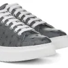 Uomo GUIDOMAGGI Scarpe In Pelle Esotica | Sneakers>Ocala - Sneakers rialzanti da uomo in Pelle di Struzzo da 6 a 8 cm più alto