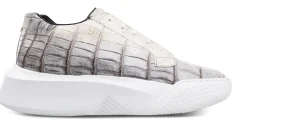 Uomo GUIDOMAGGI Scarpe In Pelle Esotica | Sneakers>Paradiso - sneakers con rialzo in Pelle coccodrilli Da 6 a 10 cm più alto