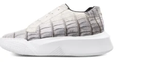Uomo GUIDOMAGGI Scarpe In Pelle Esotica | Sneakers>Paradiso - sneakers con rialzo in Pelle coccodrilli Da 6 a 10 cm più alto