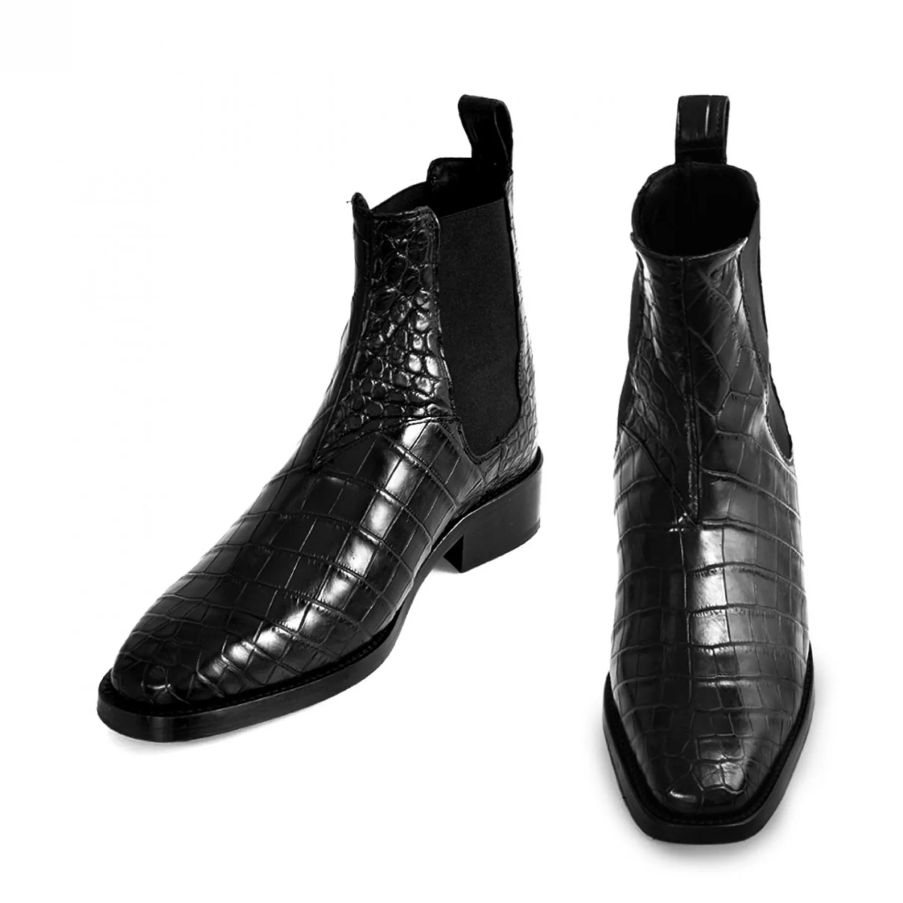 patagonia__stivali_con_ri_1.webp Uomo GUIDOMAGGI Scarpe In Pelle Esotica>Patagonia - Stivali con rialzo in Pelle Coccodrillo da 6 a 8 cm più alto