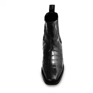 Uomo GUIDOMAGGI Scarpe In Pelle Esotica>Patagonia - Stivali con rialzo in Pelle Coccodrillo da 6 a 8 cm più alto