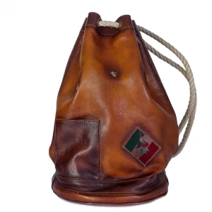 GUIDOMAGGI Pratesi Bags>Patagonia Bag - Borsone a sacco Pratesi in Pelle Pieno Fiore