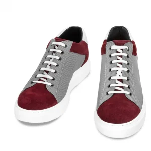 Uomo GUIDOMAGGI Sneakers>Patmos - sneakers con rialzo in Mix Pelle/Tessuto da 6 a 8 cm più alto