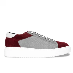 Uomo GUIDOMAGGI Sneakers>Patmos - sneakers con rialzo in Mix Pelle/Tessuto da 6 a 8 cm più alto