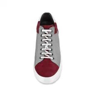 Uomo GUIDOMAGGI Sneakers>Patmos - sneakers con rialzo in Mix Pelle/Tessuto da 6 a 8 cm più alto
