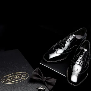 Uomo GUIDOMAGGI Cerimonia | Stringate>Perugia - Classiche scarpe uomo con rialzo in Pelle Vernice Fino a 8 cm più alto