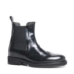 Uomo GUIDOMAGGI Chelsea>Piazza Gae Aulenti - Stivali con rialzo in Pelle Pieno Fiore da 6 a 10 cm più alto