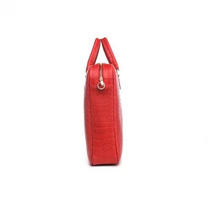 GUIDOMAGGI Borse & Zaini>Red Erik - borsa 24 ore  in Pelle di Coccodrillo Hermès Rossa realizzata a Mano