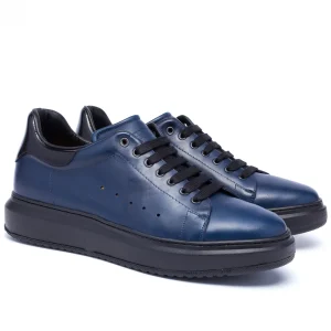 Uomo GUIDOMAGGI Sneakers>Riccione - Sneakers con rialzo in Pelle Pieno Fiore da 6 a 8 cm più alto