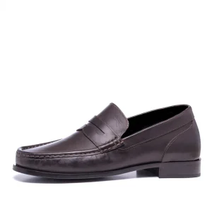 Uomo GUIDOMAGGI Cordovan | Penny Loafers>Samarcanda - Mocassini scarpe rialzanti in Pelle Cordovan da 6 a 8 cm più alto