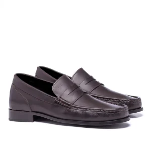 Uomo GUIDOMAGGI Cordovan | Penny Loafers>Samarcanda - Mocassini scarpe rialzanti in Pelle Cordovan da 6 a 8 cm più alto