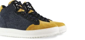 Uomo GUIDOMAGGI Sneakers>San Andrés - sneakers con rialzo in Mix Pelle/Tessuto Da 6 a 10 cm più alto