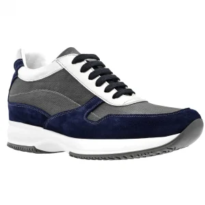 Uomo GUIDOMAGGI Sneakers>Santa Barbara - sneakers con rialzo in Mix Pelle/Tessuto Da 6 a 10 cm più alto
