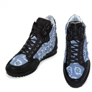 Uomo GUIDOMAGGI Sneakers>Savannah - sneakers rialzanti in Mix Pelle/Tessuto Da 6 a 10 cm più alto