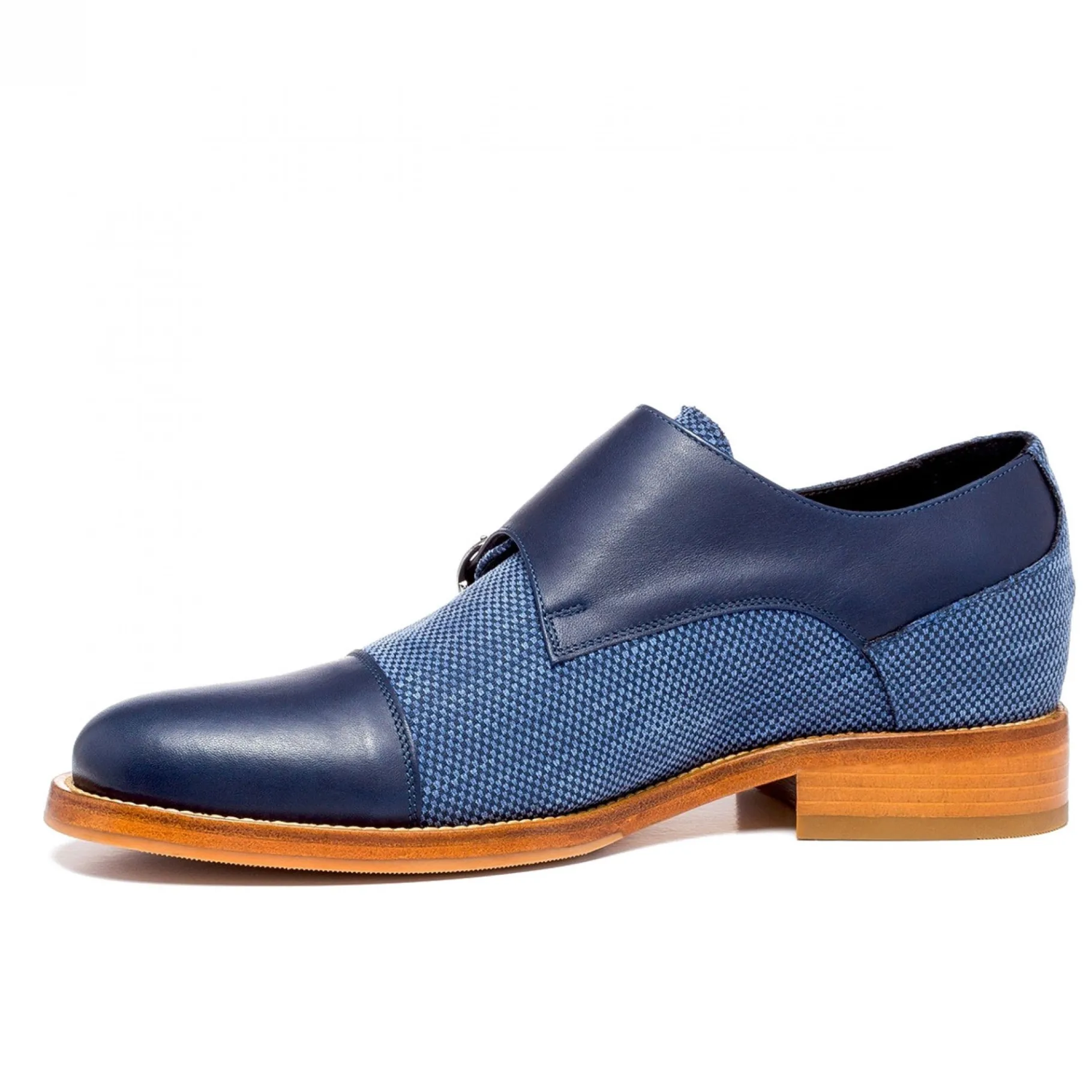savile_row__classiche_sca_2.webp Uomo GUIDOMAGGI Fibbie>Savile Row - Classiche scarpe rialzo uomo in Mix Pelle/Tessuto da 6 a 8 cm più alto