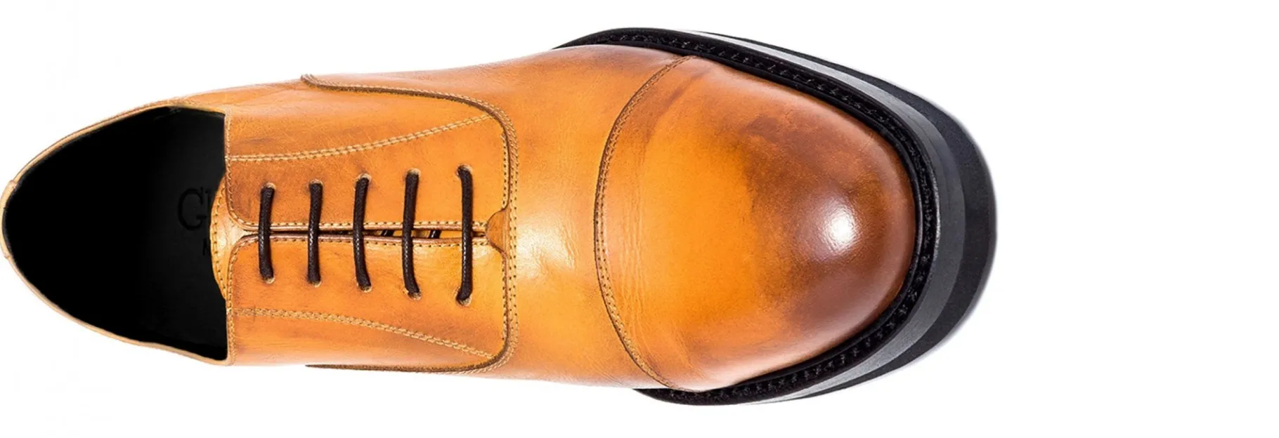 scotland__classiche_scarp_3.webp Uomo GUIDOMAGGI Stringate>Scotland - Classiche scarpe uomo con rialzo in Pelle/Tessuto Fino a 8 cm più alto