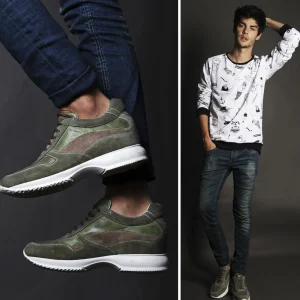 Uomo GUIDOMAGGI Sneakers>Singapore - Sneakers rialzanti in Mix Pelle Da 6 a 10 cm più alto