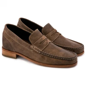 Uomo GUIDOMAGGI Penny Loafers>Spain - Mocassini con rialzo interno da uomo in Pelle Pieno Fiore Fino a 8 cm più alto