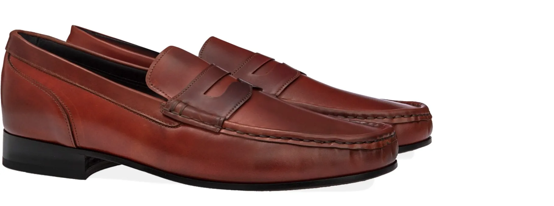 sparta_mocassino_con_rial_0.webp Uomo GUIDOMAGGI Shell Cordovan | Penny Loafers>Sparta -mocassino con rialzo in Pelle fino a 6 cm più alto