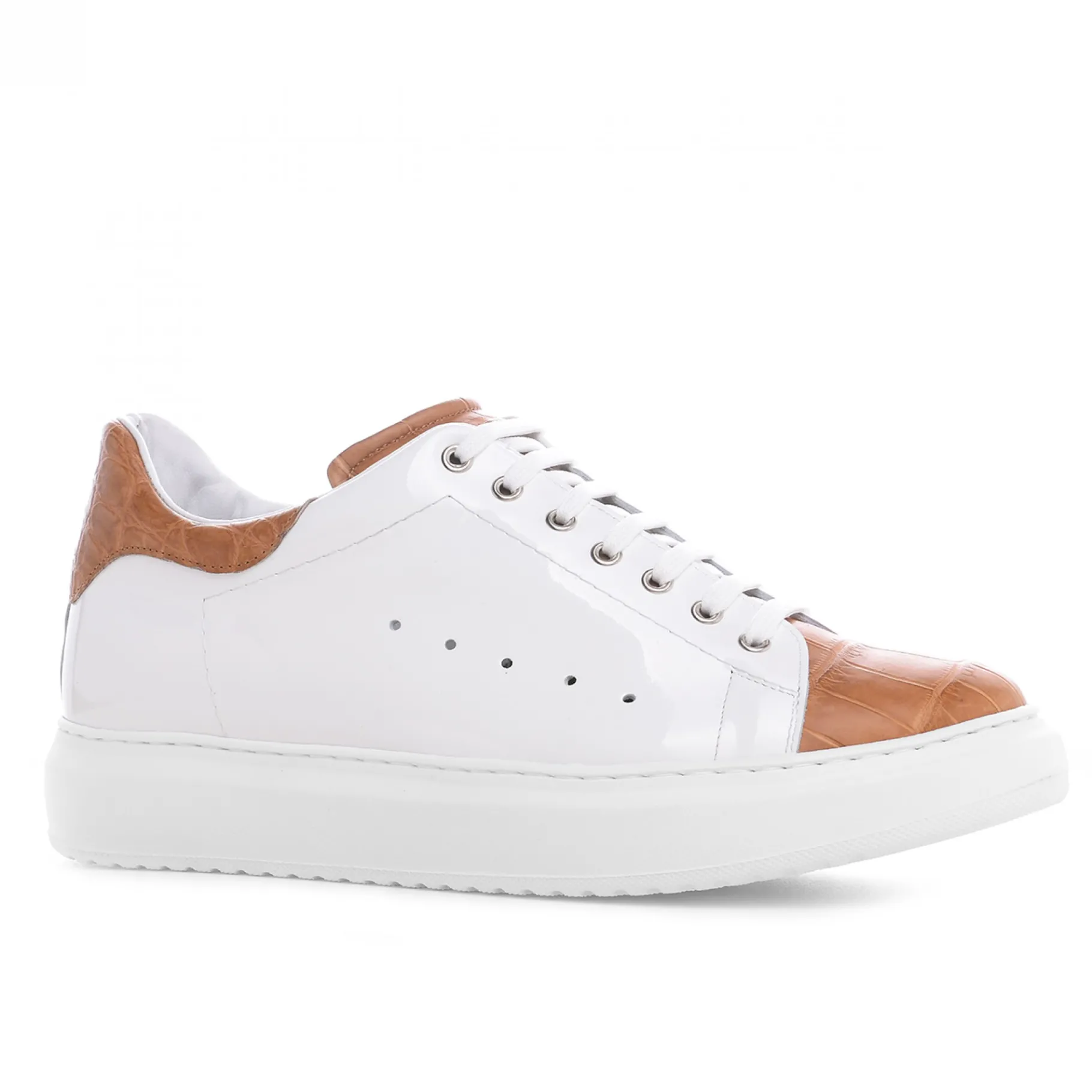 tahiti__sneakers_uomo_con_1.webp Uomo GUIDOMAGGI Scarpe In Pelle Esotica | Sneakers>Tahiti - Sneakers uomo con rialzo interno in Pelle Coccodrillo Esotico da 6 a 8 cm più alto