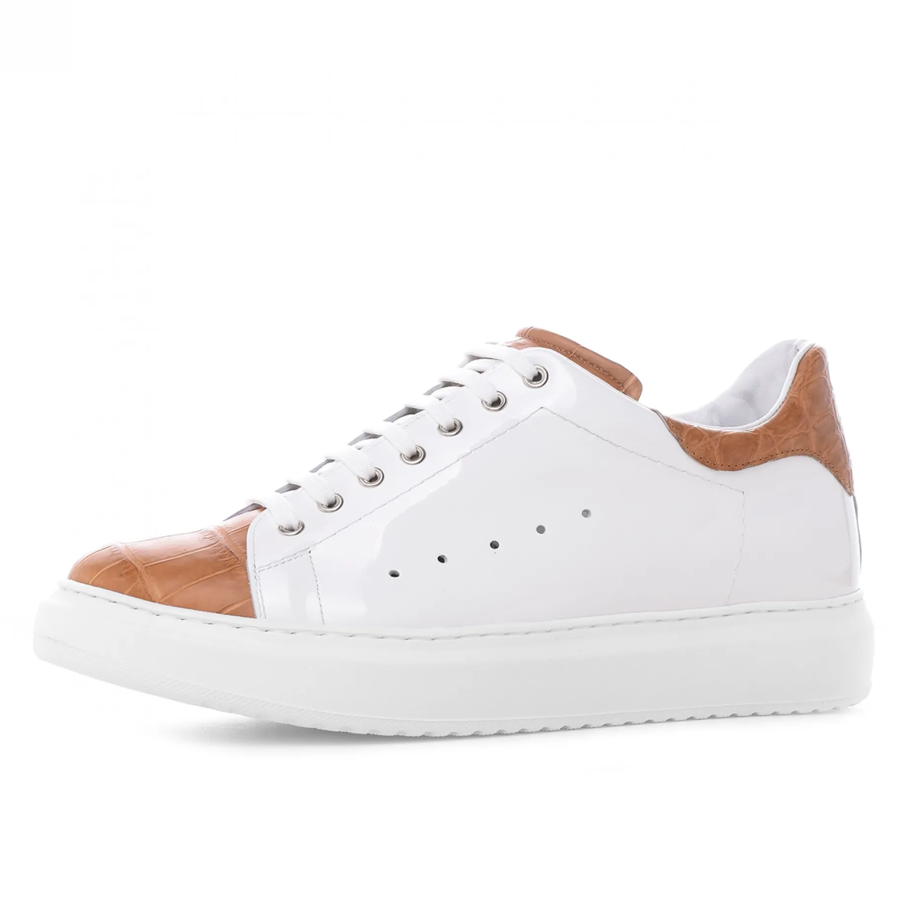 tahiti__sneakers_uomo_con_2.webp Uomo GUIDOMAGGI Scarpe In Pelle Esotica | Sneakers>Tahiti - Sneakers uomo con rialzo interno in Pelle Coccodrillo Esotico da 6 a 8 cm più alto
