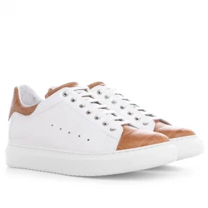 Uomo GUIDOMAGGI Scarpe In Pelle Esotica | Sneakers>Tahiti - Sneakers uomo con rialzo interno in Pelle Coccodrillo Esotico da 6 a 8 cm più alto